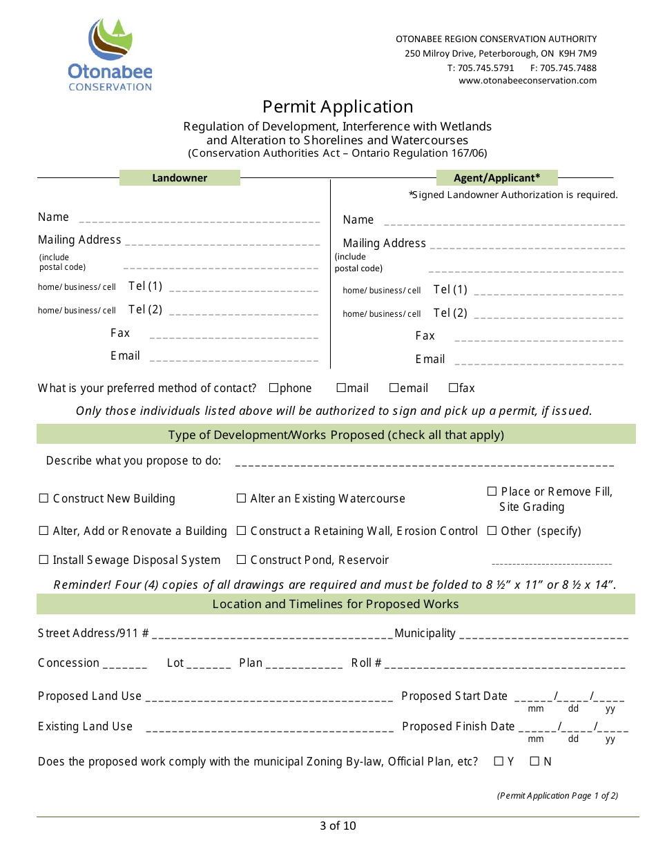 Permit Application Package - Otonabee, Ontario, Canada, Page 5