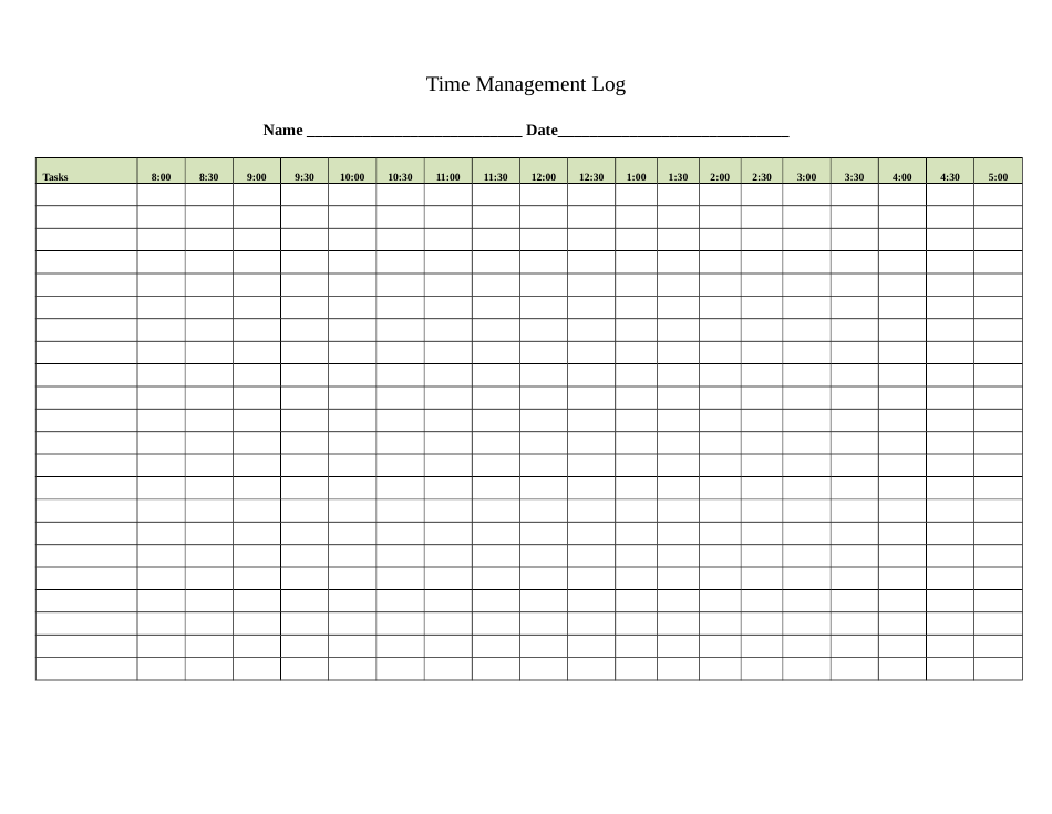 Check out our handy Time Management Log Template!
