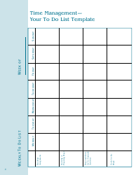 Document preview: Time Management Tracking Sheet Template - Blue