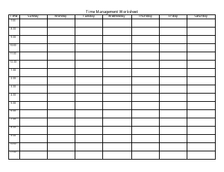 Document preview: Time Management Worksheet Template