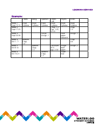 Time Management Schedule Template - Waterloo Student Success Office, Page 2