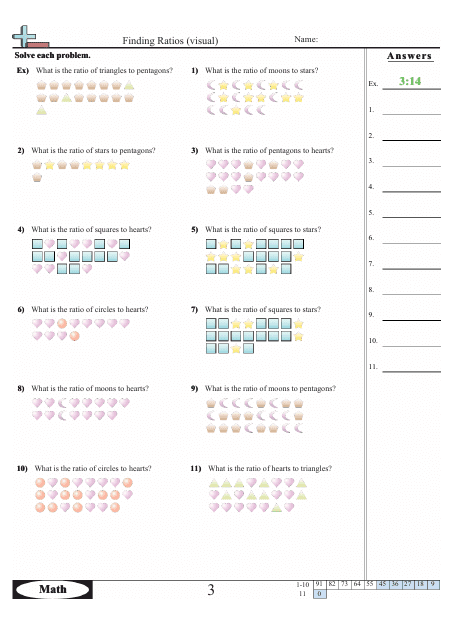 finding ratios visual worksheet with answer key download printable