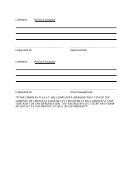 New Employee Progress Report Template, Page 2