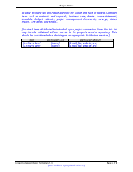 Sample Project Completion Report Form, Page 6