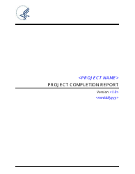 Document preview: Sample Project Completion Report Form
