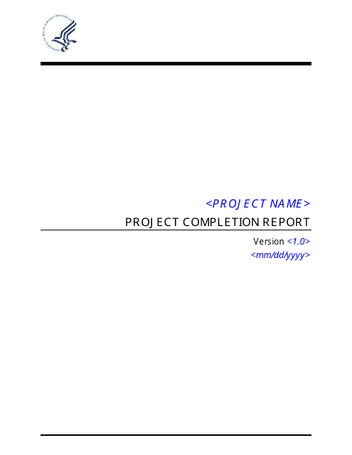 Sample Project Completion Report Form Download Pdf