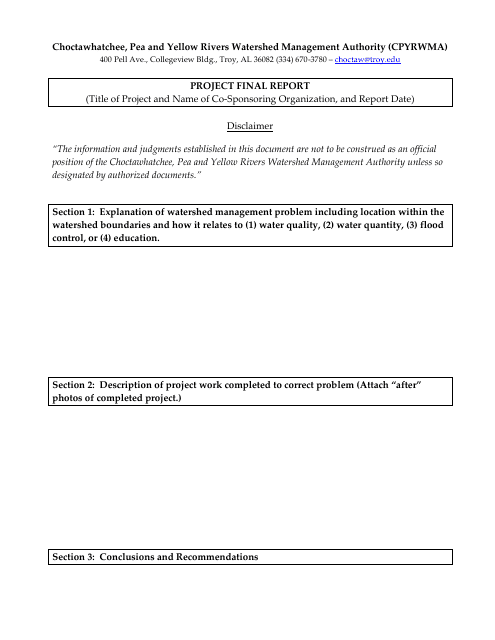Project Final Report Form - Alabama
