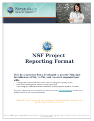 &quot;Nsf Project Reporting Format&quot;