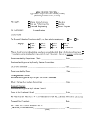 Document preview: New Course Proposal Template - State University of New York
