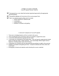 New Course Proposal Template - State University of New York, Page 2