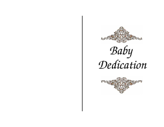 Document preview: Baby Dedication Certificate Template - Beautiful