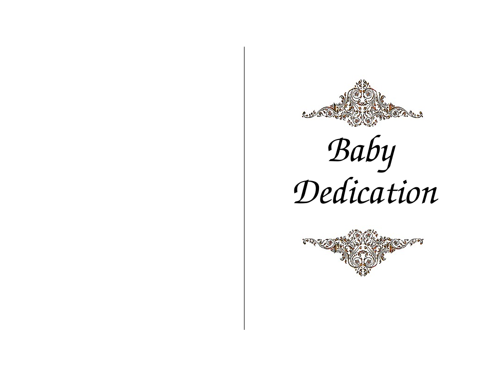 Beautiful Baby Dedication Certificate Template