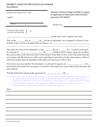 Form DC-415 Notice of Application and Motion for Remission of Bail Forfeited Pursuant to Cpl 540.30 - Suffolk County, New York, Page 2