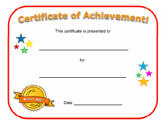 Document preview: Certificate of Achievement Template - Varicolored