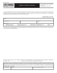 Form R-20128 Download Fillable PDF or Fill Online Request for Waiver of Penalties Louisiana ...