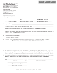 Form NFP113.40 &quot;Application for Amended Authority to Conduct Affairs in Illinois (Foreign Corporations)&quot; - Illinois