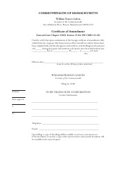 Certificate of Amendment - Massachusetts, Page 3