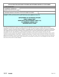 VA Form 10-0430 Application for Assistance for Hiring and Retaining Nurses at State Homes, Page 2