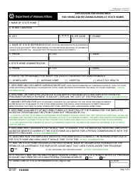Document preview: VA Form 10-0430 Application for Assistance for Hiring and Retaining Nurses at State Homes