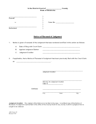 Form 59 &quot;Notice of Renewal of Judgment&quot; - Oklahoma