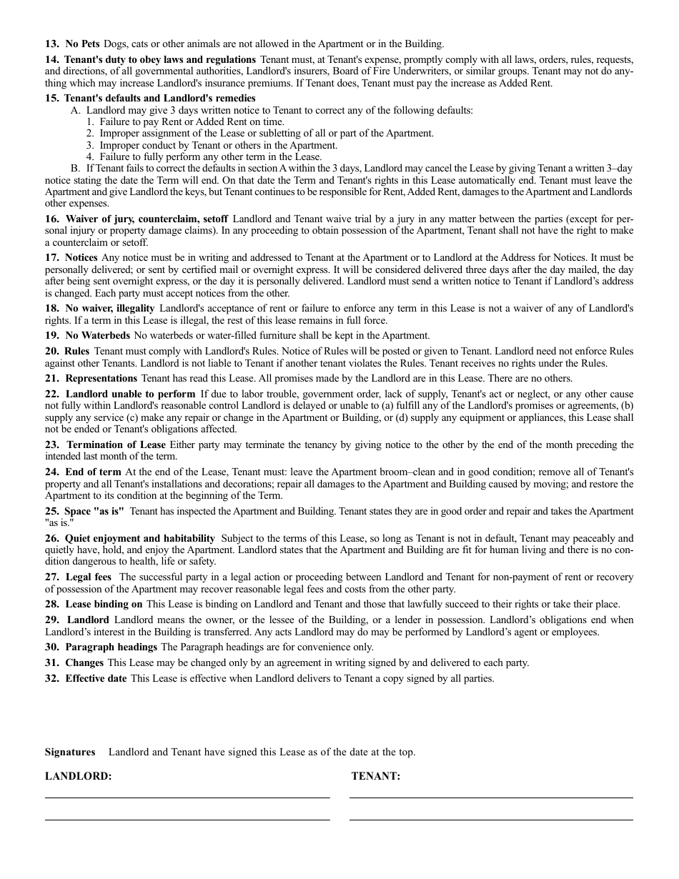 New York Month-to-month Lease Agreement Template - Fill Out, Sign 