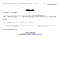 Form CIV-GP-82A Petition for Individual Adult Change of Name - New York City, Page 3