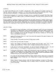 VA Form 10-1436 Research and Development Information System Project Data Sheet, Page 3