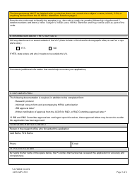 VA Form 10-0474 Application for Biospecimen Storage at a for-Profit Institution, Page 3