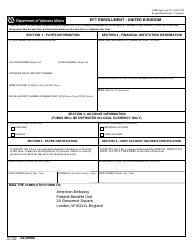 VA Form 24-0296e Eft Enrollment - United Kingdom