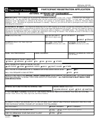 Document preview: VA Form 0927b Participant Registration Application