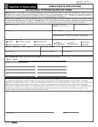 Document preview: VA Form 0926h National Veterans Golden Age Games Non-athlete Application