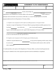 VA Form 1100 &quot;Agreement to Pay Indebtedness&quot;