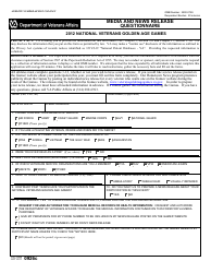 VA Form 0926c Media and News Release Questionnaire