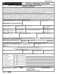 Document preview: VA Form 0928g Medical Personnel Application