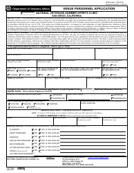 Document preview: VA Form 0928j Venue Personnel Application