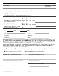 VA Form 0928c National Veterans Summer Sports Clinic General Medical/Physical Exam Form, Page 2