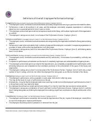 &quot;Library Employee Performance Review Form - Overall Employee Performance Rating - Libraryco&quot;, Page 2