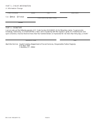 DSS Form 1548 Responsible Father Registry Notice of Change - South Carolina, Page 2