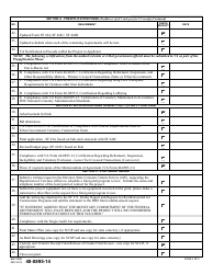 VA Form 40-0895-14 Checklist of Major Requirements for State or Tribal Government Cemetery Construction Grants, Page 2