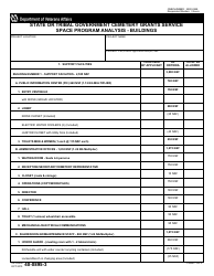 VA Form 40-0895-3 State or Tribal Government Cemetery Grants Service Space Program Analysis - Buildings
