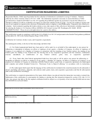 Document preview: VA Form 40-0895-9 Certification Regarding Lobbying