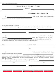 Form AO132 &quot;Exemplification Certificate&quot;