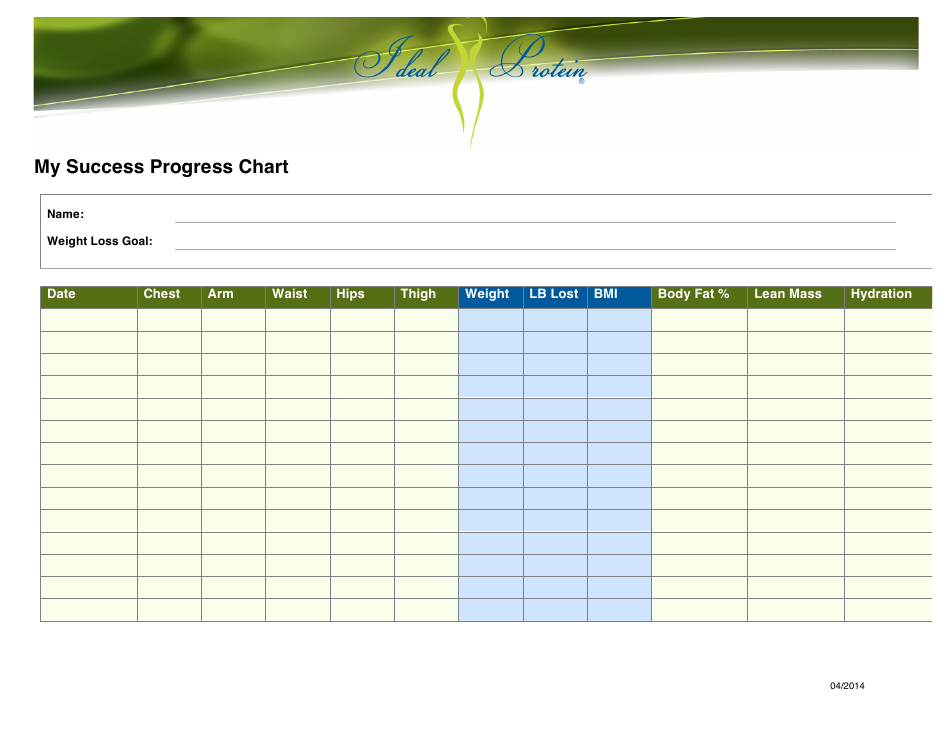 Weight Loss Progress Chart - Track Your Journey to a Healthier You