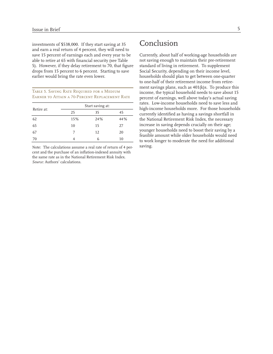 How Much Should People Save? - Alicia H. Munnell, Anthony Webb, Wenliang Hou, Page 5