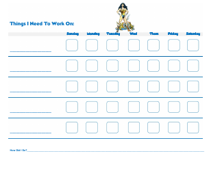 Document preview: Weekly Behavior Chart Template - Wonder Woman