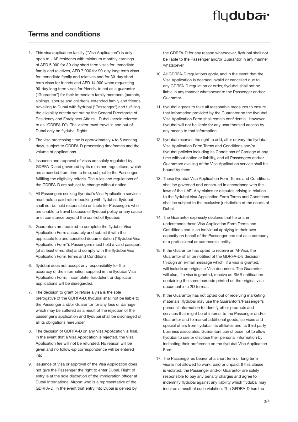 Uae Visa Application Form (Friends  Relatives) - Flydubai, Page 3