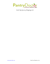 Stock up Grocery Shopping List Template - Pantry Doctor, Page 2