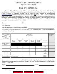 Document preview: Bill of Costs Form