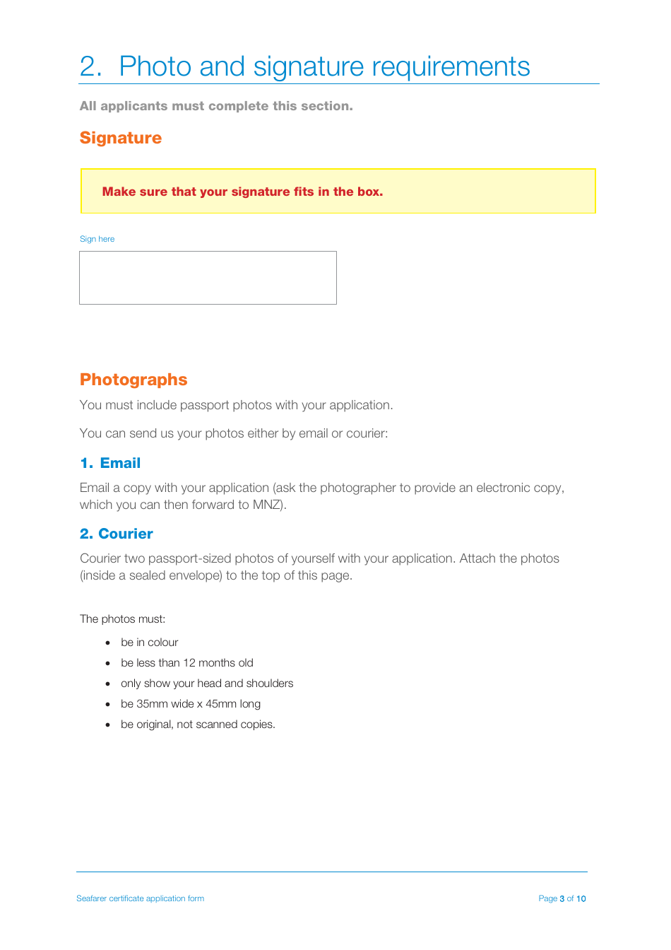 Seafarer Certificate Application Form - New Zealand, Page 3