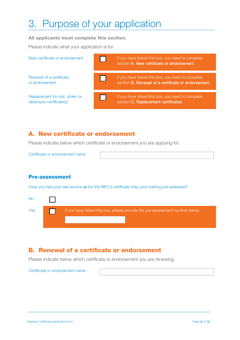 Seafarer Certificate Application Form - New Zealand, Page 4